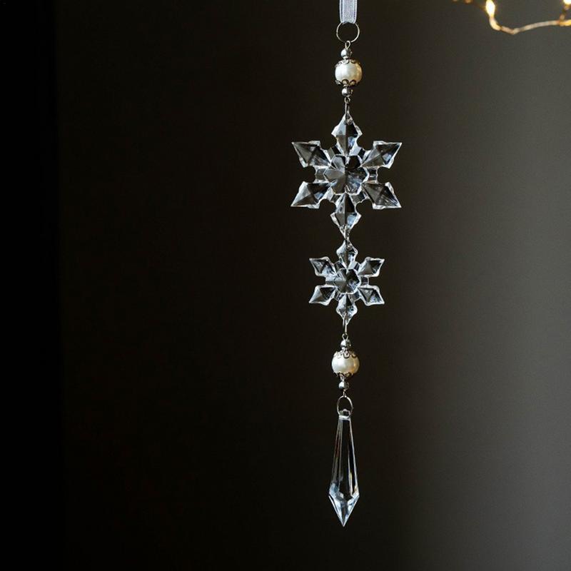 Sneeuwvlok Ornamenten Voor Kerstboom Decoratieve Hangende Hanger Kerst Kerstboom Decoratie Ornamenten Acryl Sneeuwvlok