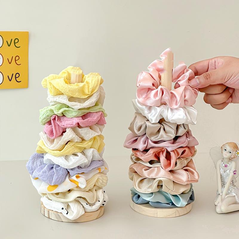 Wood Hair Scrunchies Organizer Display Stand Headband Bracelet Holder Hair Accessories Organizer Storage Shelf