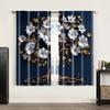 2pc,  Drapes Elegant 3d Blue & Golden Tree of Life Tapestry Polyester Wall Hanging for Living Room Bedroom and Home Decor Light