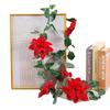 Christmas Decor Artificial Garland With Faux Flowers For Home Holiday Festive Atmosphere