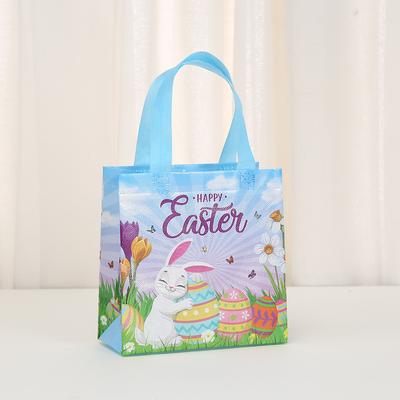 12/30pcs Reusable Non Woven Easter Party Gift Tote Bags Festive Durable Eco-Friendly Packaging Goodies Container