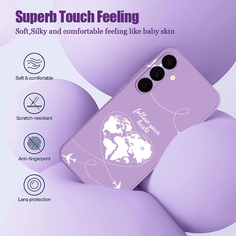 Magnetisch Für Magsafe Hülle Für Samsung Galaxy S25 Ultra S24 Plus S23 S22 S21 FE Global Flugzeug Druck Weiche Silikonhülle