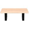 Washbasin Top with Mounting Bracket Steel and Solid Oak Wood
