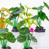 Aquariums Landscape Artificial Lotuses Plant Figurine Statue for Aquariums