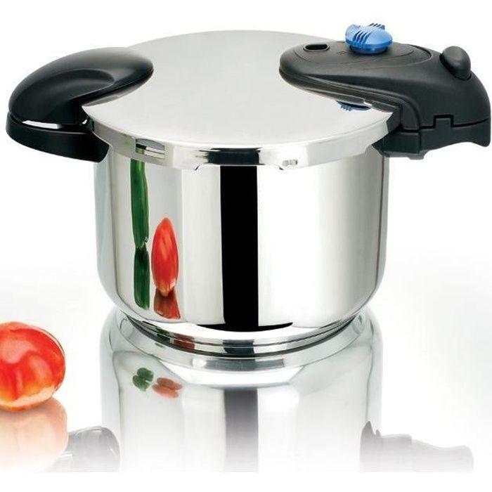 KITCHEN MOVE - ASO22-6L - Cocotte Minute À Baïonnette 6L - Cuve INOX - Diamètre 22 Cm Avec Panier Cuisson Vapeur