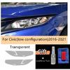 Car Headlight Protective Tint Anti Scratch Film Smoke Black TPU Transparent Sticker For Honda Civic 10th 2016- Accessories