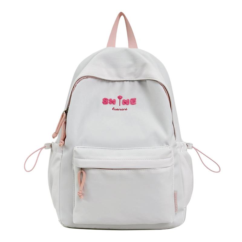 Schoolbag New Schoolbag Female Junior High School Students High Value Ins Japanese Cute Backpack Casual Lightweight Simple Travel Backpack