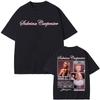 Sabrina Carpenter Short N Sweet Tour Doppelseitige Grafik T-Shirts Herren Damen Kleidung Mode Ästhetik Hip Hop T-Shirts Oberteile