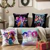 Pop-Movie K-Pop Demon Hunters Pillow Case Silky Elegant Comfort Sofa Bed  Invisible Zipper Beach Pillowcase