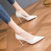 High Heels Women 2025 New Internet Celebrity Suede Fashion Versatile Spring Women's Shoes Korean Version Banquet Thin Heel Pointed Shoes