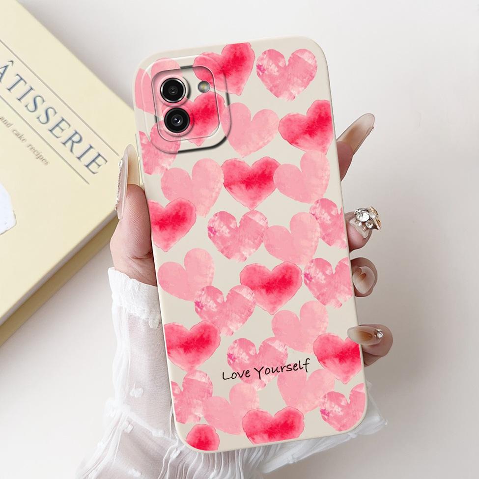 For Samsung Galaxy A03 Case Cover Luxury Fashion Flower Kawaii Cute Shockproof Phone Case For Samsung SM-A035F SM-A035M SM-A035G