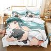 Anime Kuma Kuma Kuma Bear Bedding Set Printed Single Comforter Quilt Bed Cover Duvet Cover Pillow Case 3 Pieces Kids Adult Size