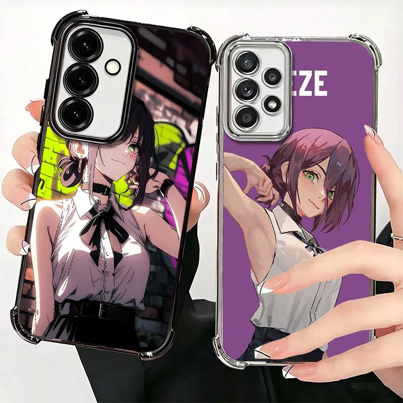 Anime Character R-Reze CSM Plating Phone Case For Samsung A17 A07 A37 A57 A16 A56 A15 A55 A14 A54 A13 A53 A26 A36 A25 A35 A24 A3