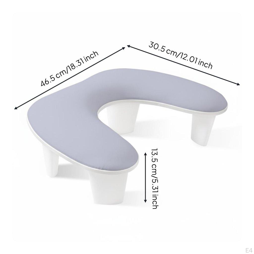Curved Nail Arm Rest Ergonomic Design Manicure Hand Ease to Clean Cushion for