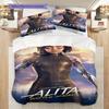 Future Warrior Alitas Battle Bedding (1 * duvet cover + 2 * pillowcase, without core) 2D Flat Soft and comfortable Duvet cover and pillowcase