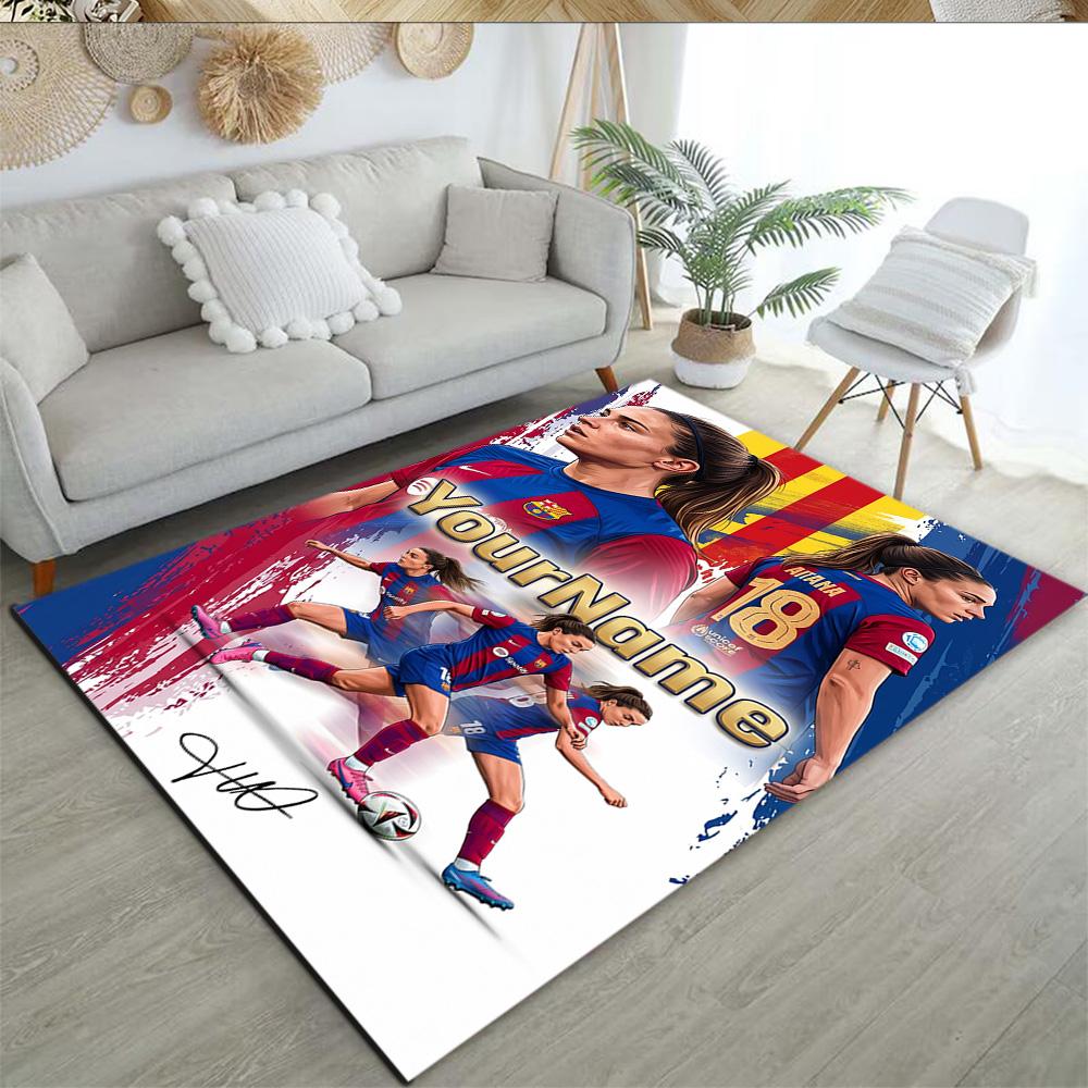 Star Player 3 Customized Name Floor Rug Office Rug Perfect for Foyer Living Rooms Balcony Dormitory Antislip Carpet Office home decor