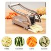 Heavy Duty Stainless Steel French Fry Cutter, Professional Potato Slicer with 2 Blades for Kitchen