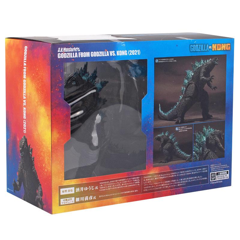 Godzilla vs Kong Figura d'Azione di Godzilla con Dorso Blu Modello con Accessorio Effetto Soffio Atomico Giocattolo da Collezione Articolato