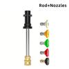 Karcher K2-K7 spray gun extension rod, bayonet part, 1/4 inch quick connect pressure cleaning adapter with replaceable nozzle