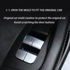 For Tesla Model 3 Highland Model Y Juniper/Launch 2025 Car Open Door Button Stickers 4X Handle Cover Interior Protection Trim