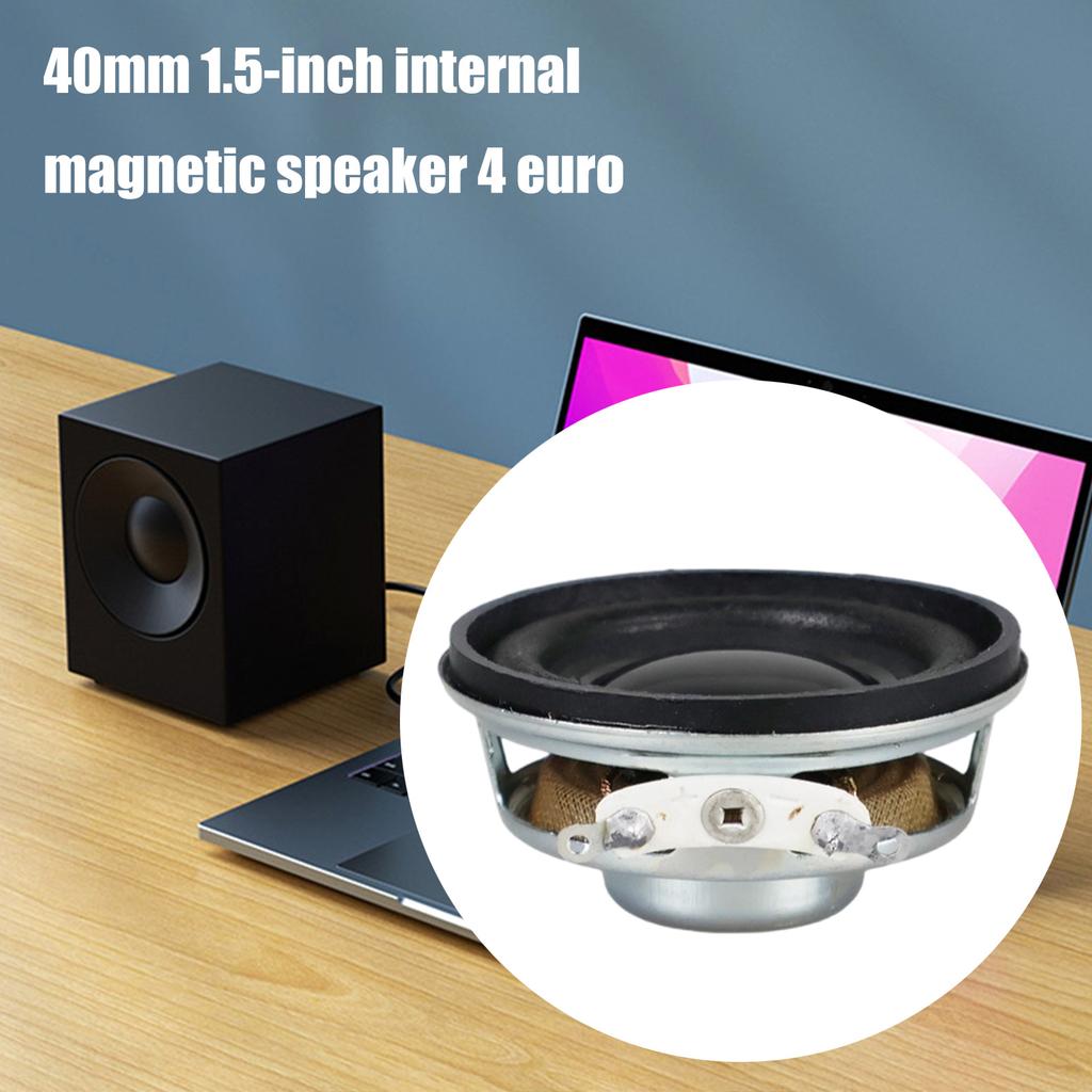 40mm Speakers Magnetic Speakers Set Full Frequency Horn 3W 4Ohm Enhances Auditory Loudspeakers 2PCS