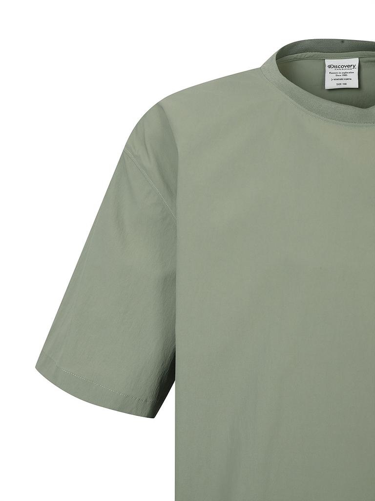 DISCOVERY EXPEDITION Freshvent Woven Men'S Multi-Pocket Short Sleeve T-Shirt (L/Khaki)