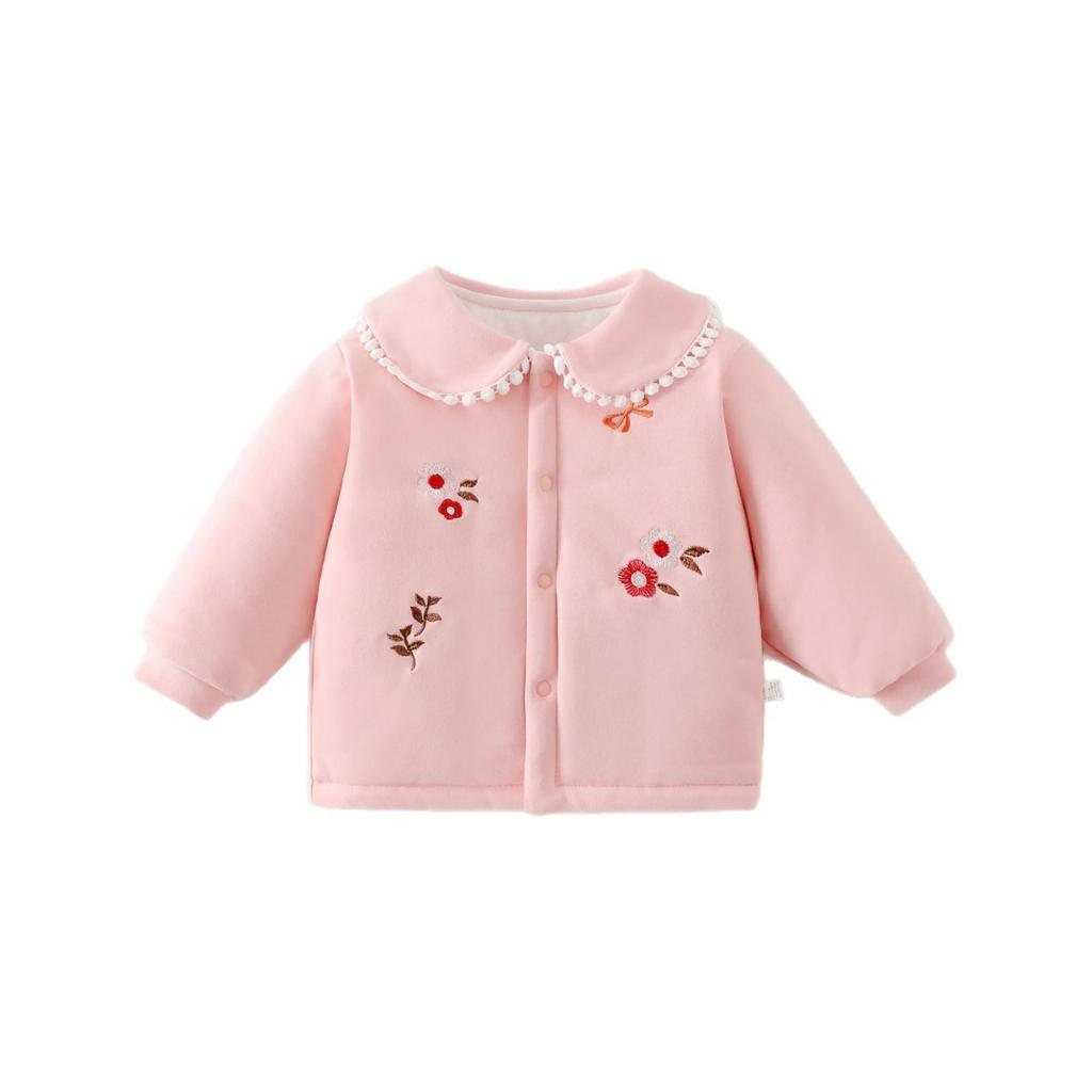 Unisex Baby Winter Cotton Jacket - Thick Padded, Stand Collar, Inner Lining, for Girls & Boys