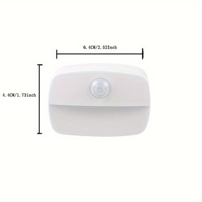 1pc Motion Sensor Intelligent Night Light, Battery Box Cabinet Light, Suitable For Bedroom, Staircase, Wardrobe, Bedside, (without Battery)