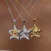 Fashionable 18K Gold Plated Stainless Steel Necklace Jewelry Waterproof Star Ring With Necklace for Weddings