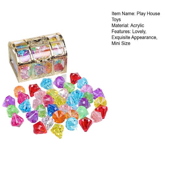 1 Σετ Παιχνίδια με Στρας Λεία Επιφάνεια Τεράστιες Εκπλήξεις Χαριτωμένα Σχήματα Εξαιρετική Εμφάνιση Χωρίς Ξεθώριασμα Σκηνή Ακρυλικό Σεντούκι Θησαυρού Πριγκίπισσας Παιχνίδι