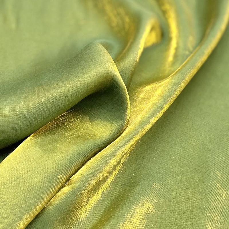 Seide Leinen Mischgewebe Damenkleid Maßgeschneidert Seide Leinen Mode Stoff