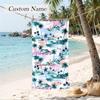 Island resort style Custom Name Printed Beach Towel Personalized Soft Towel For Swimming Beach Travel