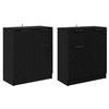 Sideboards 2 Pcs Black Oak Effect 60 X 30 X 70 Cm