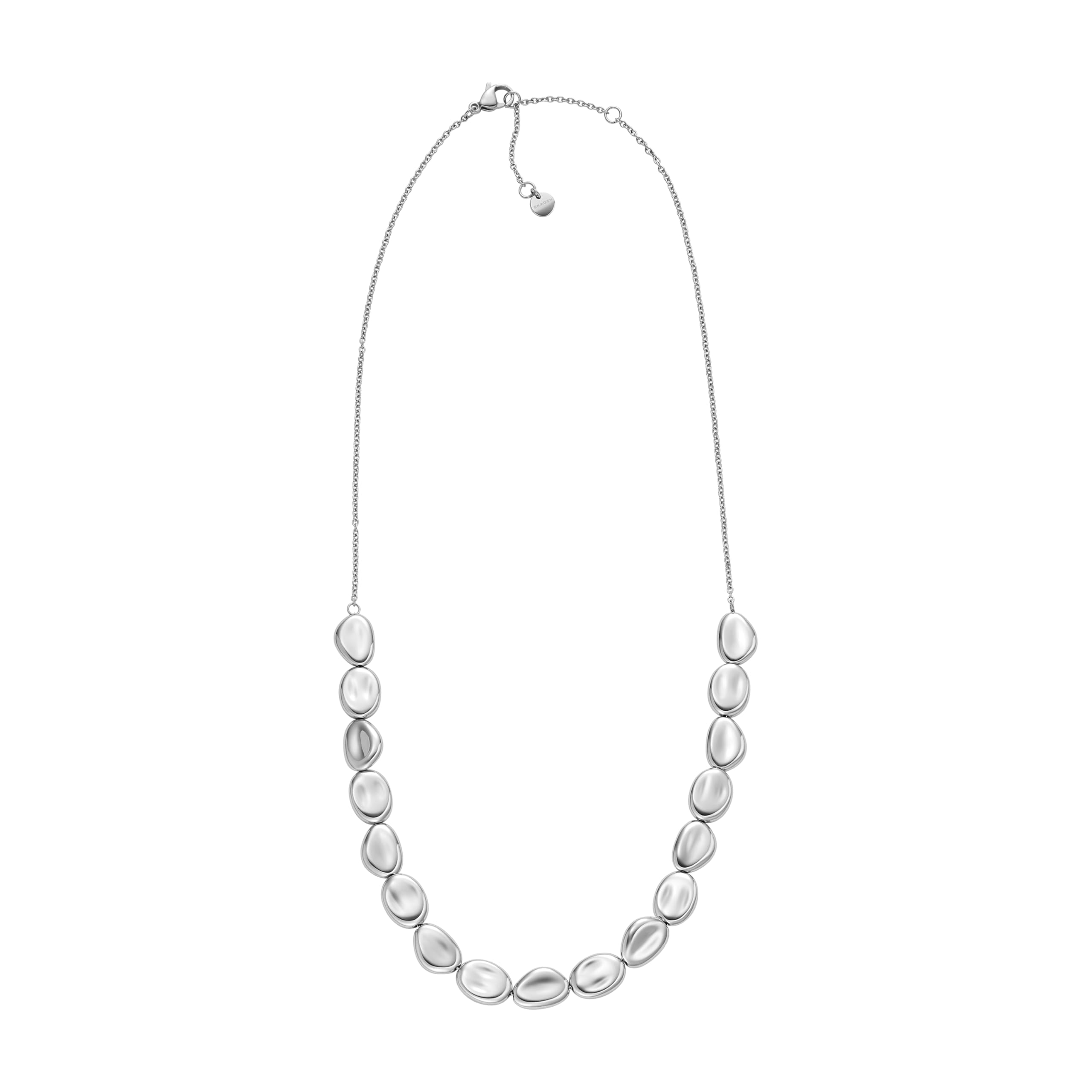 

ANJA PEBBLE Серебряный оттенок нержавеющей стали бусина SKJ1851040 [Skagen] Женское ожерелье, серебряный