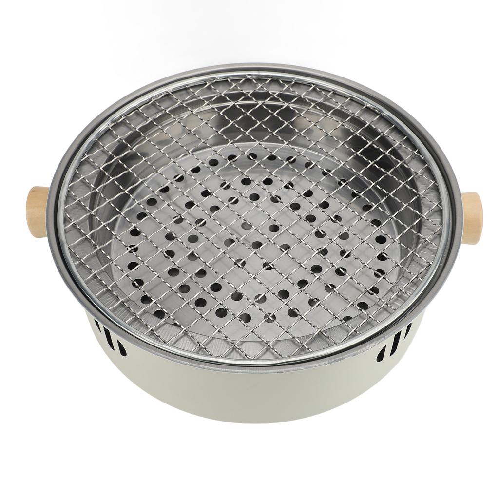 11.02in Charcoal BBQ Grill Round Portable Tabletop Barbecue Grill for for Outdoors Camping Picnic Indoor Cooking Tea