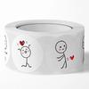 20mm/25mm Matchstick Stickers Cartoon Cute Creative Labels Round Stickers Remarks Sealing Stickers 500 Pieces