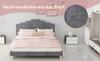 Modern soft bed, comfortable headboard, 160*200CM, gray, bed frame with low box, does not include pneumatic rod, includes 160*200CM mattress.