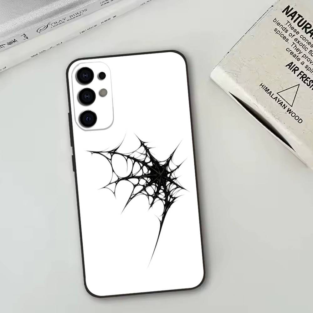 

Grey white spider Phone Case For Samsung S25,S24,S21,S22,S23,S30,Ultra,S20,Plus,Fe,Soft Silicone Black Cover Samsung S22ULTRA5G