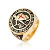 Vintage European-American Templar Cross Titanium Steel Ring