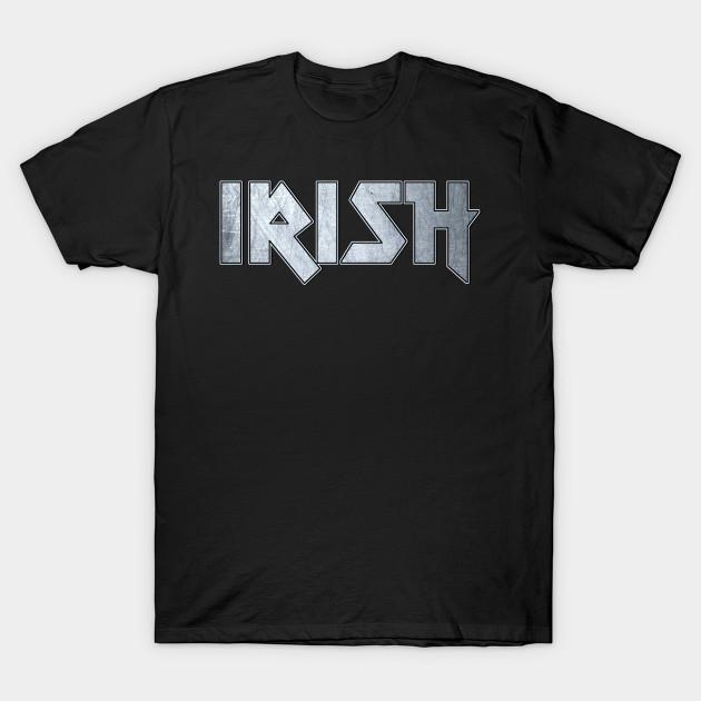 Men Black Print T-shirt Irish No-Cut Transfer Paper Print Cotton Tshirt XL