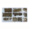 1Box/Set Ear Hooks Open Jump Rings Set Gold Color Lobster Clasps Head Pin Neddles For Jewelry Making DIY Earrings Findings Kit