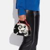 New COACH Disney Collaboration Serena Pebbled Leather Handbag, Shoulder Bag, Crossbody Bag Small Women's Black & White C7234-IMCAH