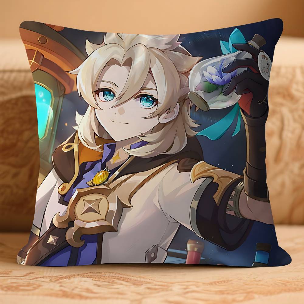 ANIME A-AlbedoS Cushion Cover Pillowcase Upholstery Sofa Throw Pillow Home Decor Pillowcas