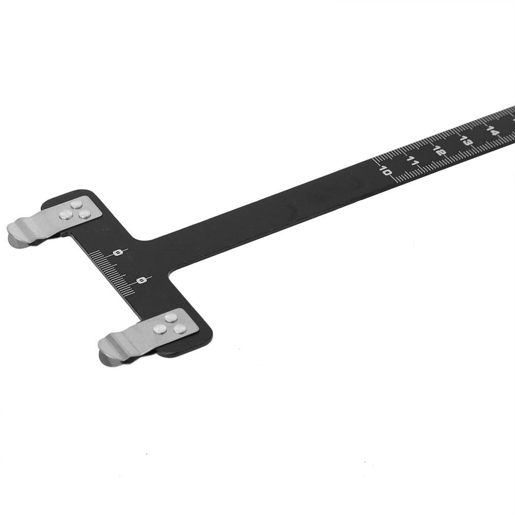 Stainless Steel Bow T Square Ruler Archery Shooting Accessory Ruler (Black)