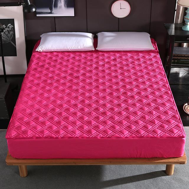 Removable Six Sides Quilted Mattress Cover King Queen Soft Topper Pad Bed Protector All Inclusive