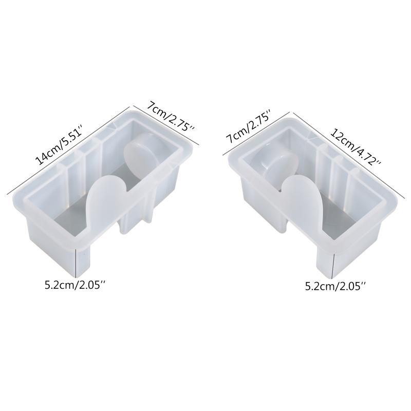 Handicraft Heart Candle Holder Epoxy Resin Casting Mould Silicone Resin Mold Home Ornament DIY Accessories Resin Mold