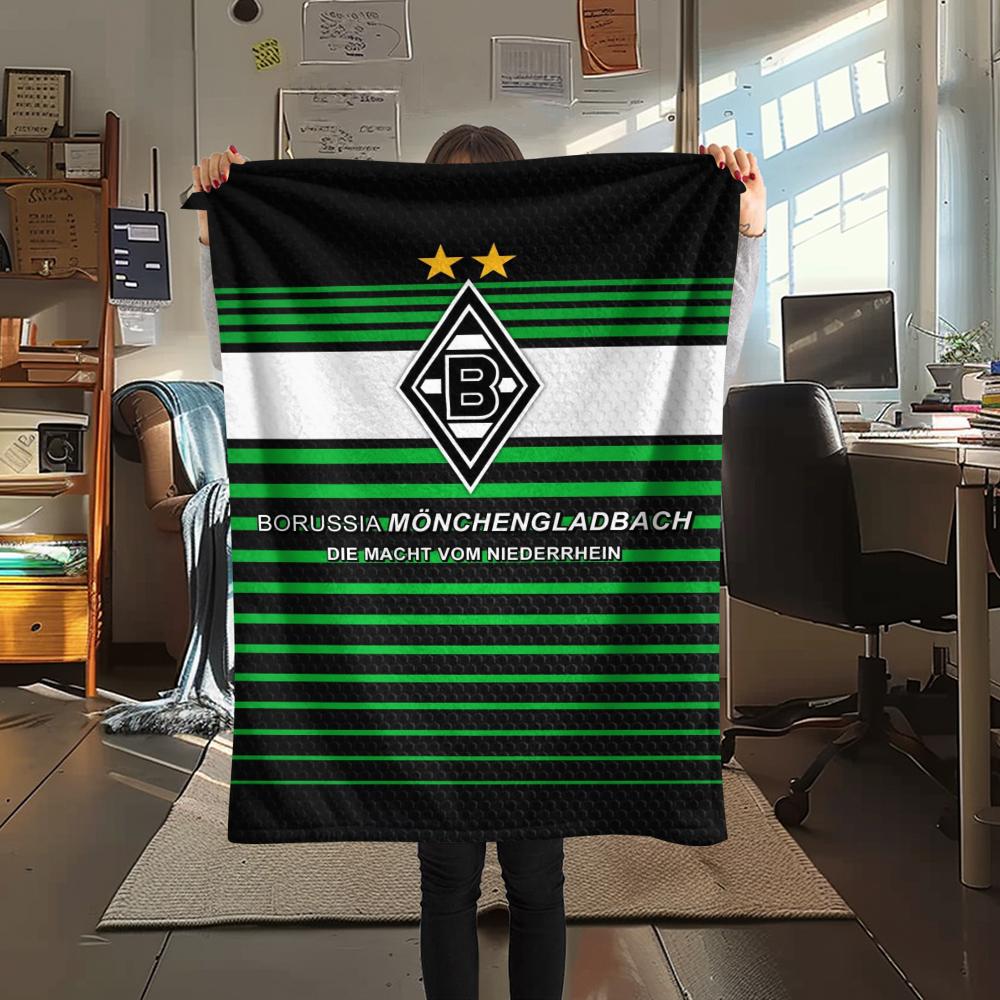 1pc Borussia Print Flannel Blanket, High quality Comfortable for All Seasons, Home Decor, Warmth and Comfort, Perfect for Christmas Gifts16