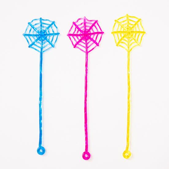 30Pcs Sticky Spider Webs Halloween Party Decorations for Kids Stretchy Cobweb Toys for Classroom Prizes Goodie Bags Stuffers