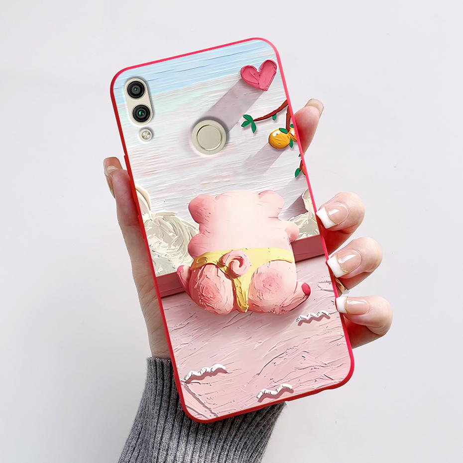 For Huawei Honor 8X Case Honor 8A 8C 8S Cover Cute Rabbit Panda Painted Soft TPU Phone Case For Honor 8A 8C 8S 8X Honor8X Fundas