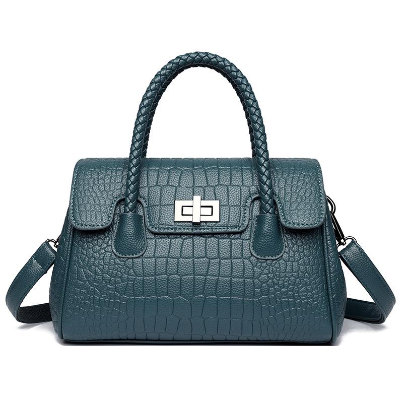 Fashion Crocodile Shoulder Bag Women High Capacity Crossbody Bag Ladies Luxury Brand Designer Leahter Handbags Commute Tote Bag